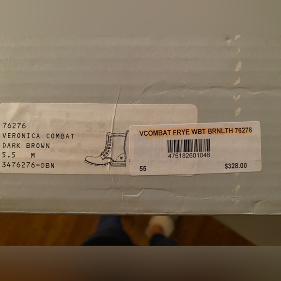 Frye Veronica combat leather boots, brown, size 5,5 - Picture 7 of 7